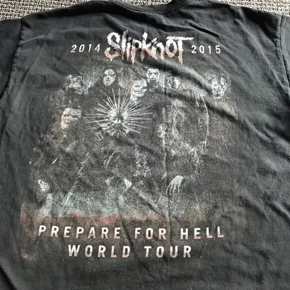Slipknot 2014-15 Prepare For Hell World‎ Tour Tee Shirt